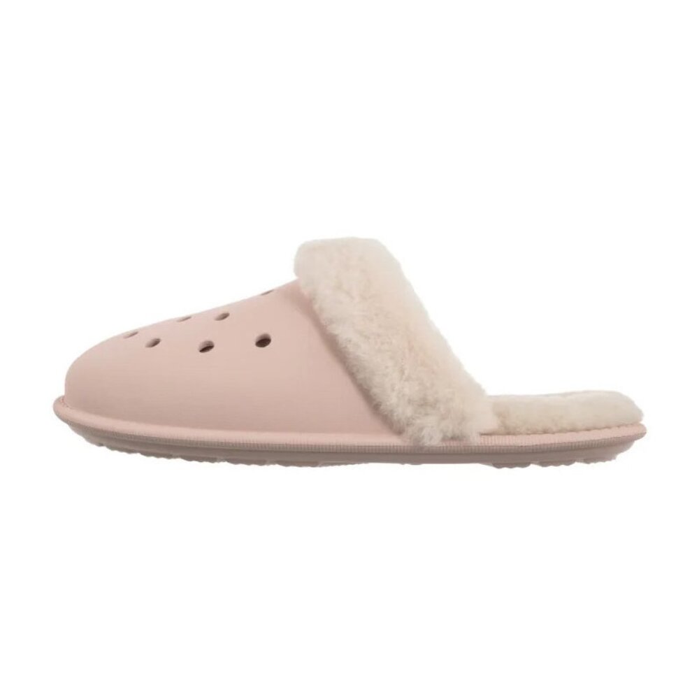 NEW Crocs Sizes 6-10 Women's Classic Fuzz Scuff Slippers - Quartz